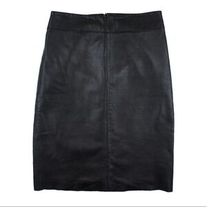 {BCBG MaxAzria} Black 100% Leather Pencil Skirt
